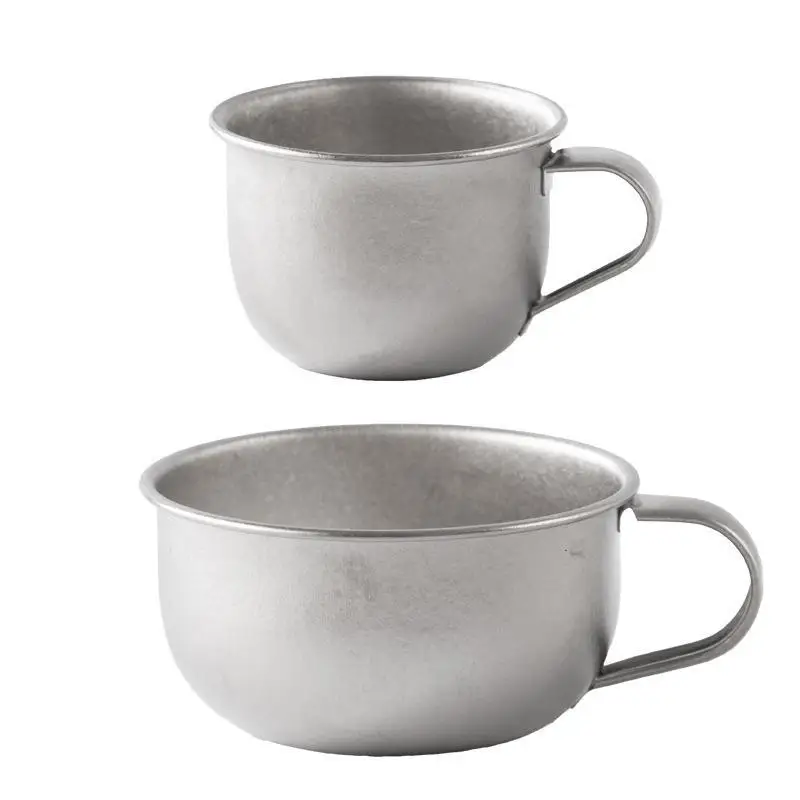 80ml/220ml Camping Water Cup Pure Titanium Portable Tea Coffee Outdoor Kitchen Equipment Mountaineering No Break Light Strong