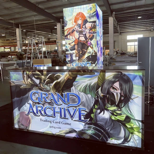 Premium Anime Expo Booth Design SEG Tessuto stampato e LED retroilluminato personalizzato