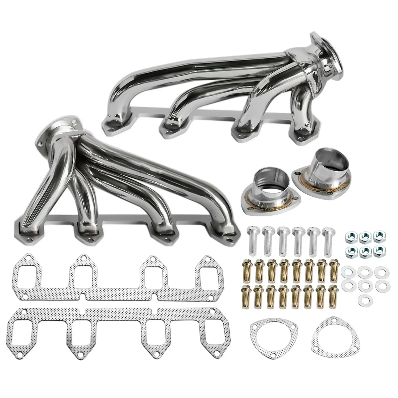 AP03 Stainless Shorty Hugger Exhaust Headers for Ford Big Block FE 330/360/390/428