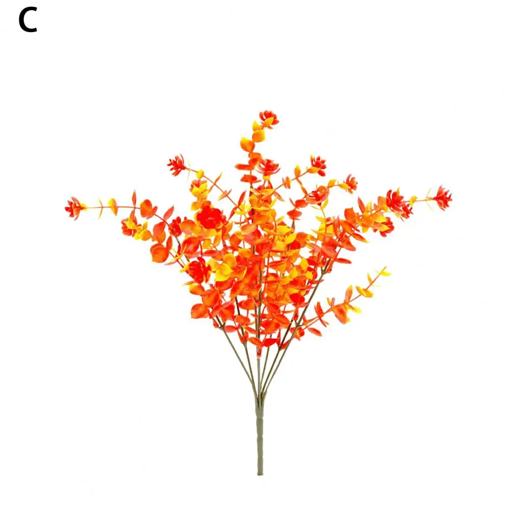 Patio Fake Blooms Fake Artificial Flowers Elegant Fall Artificial Flower Arrangement with Realistic Eucalyptus for Halloween