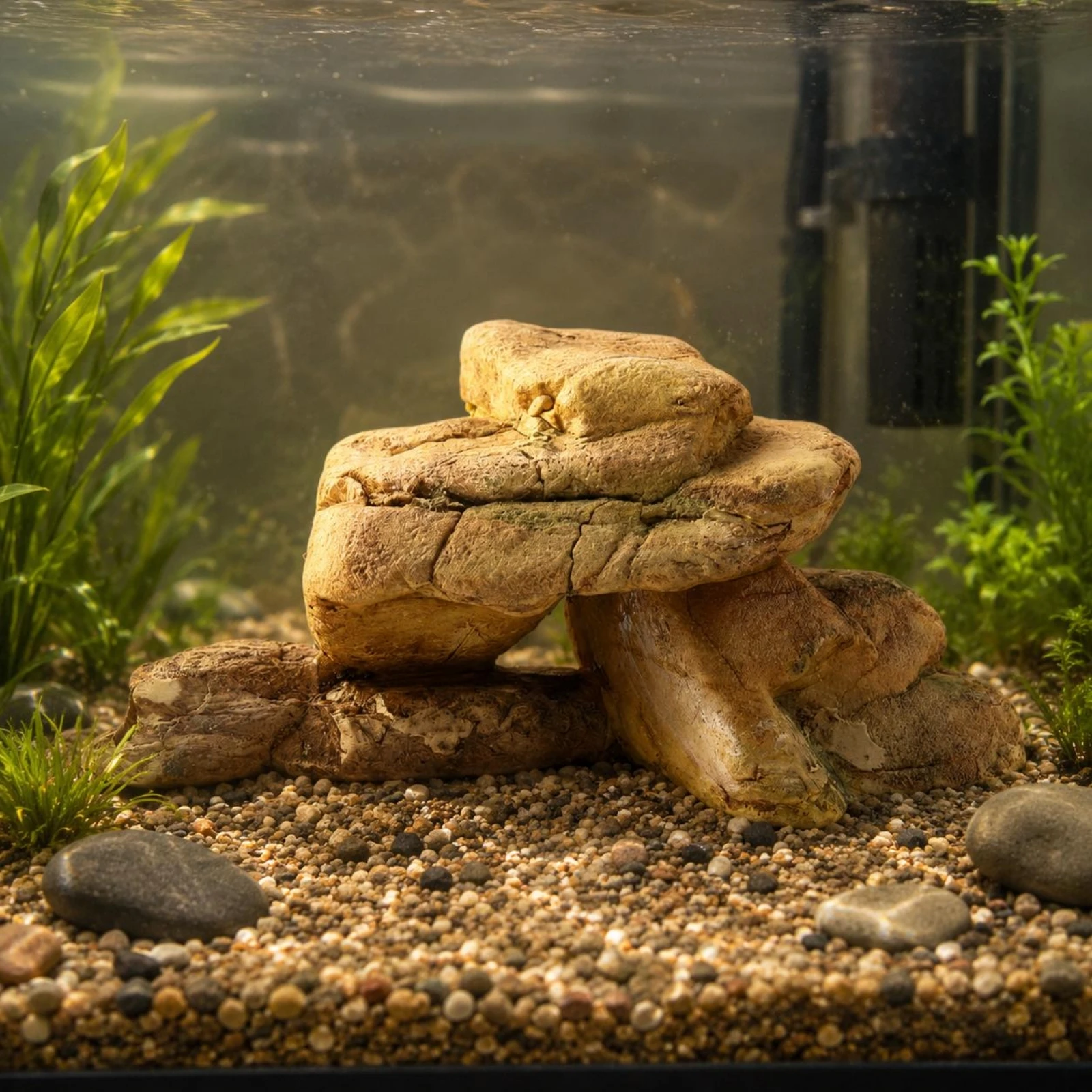 Stone-Like Aquarium Ornament Rough Natural-Looking Aquarium Accent Stone Landscape Decor Irregular Shape Aquatic Decoration
