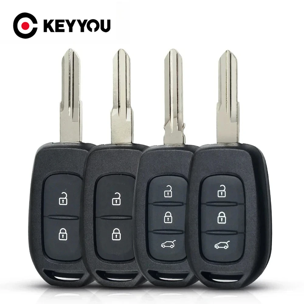 KEYYOU For Renault Symbol Trafic Dacia Duster Logan Sandero Uncut HU136te VAC102 2/3 BTN Remote Car Key Shell Case
