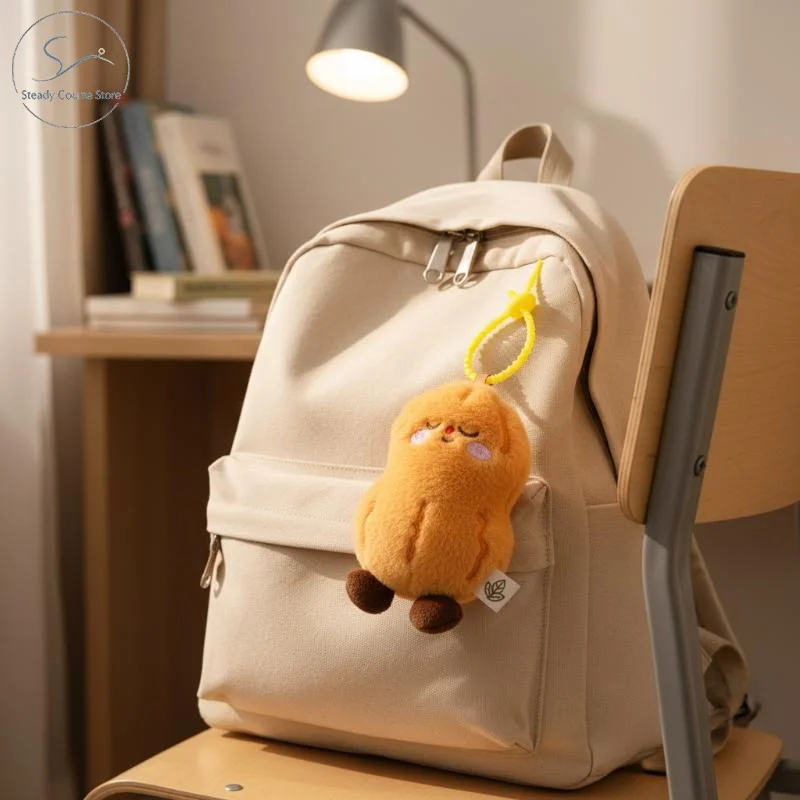 Plush Keyring Cute Chestnut Peanut Pistachio Sunflower Seed Stuffed Doll Pendant for Women Bag Hanging