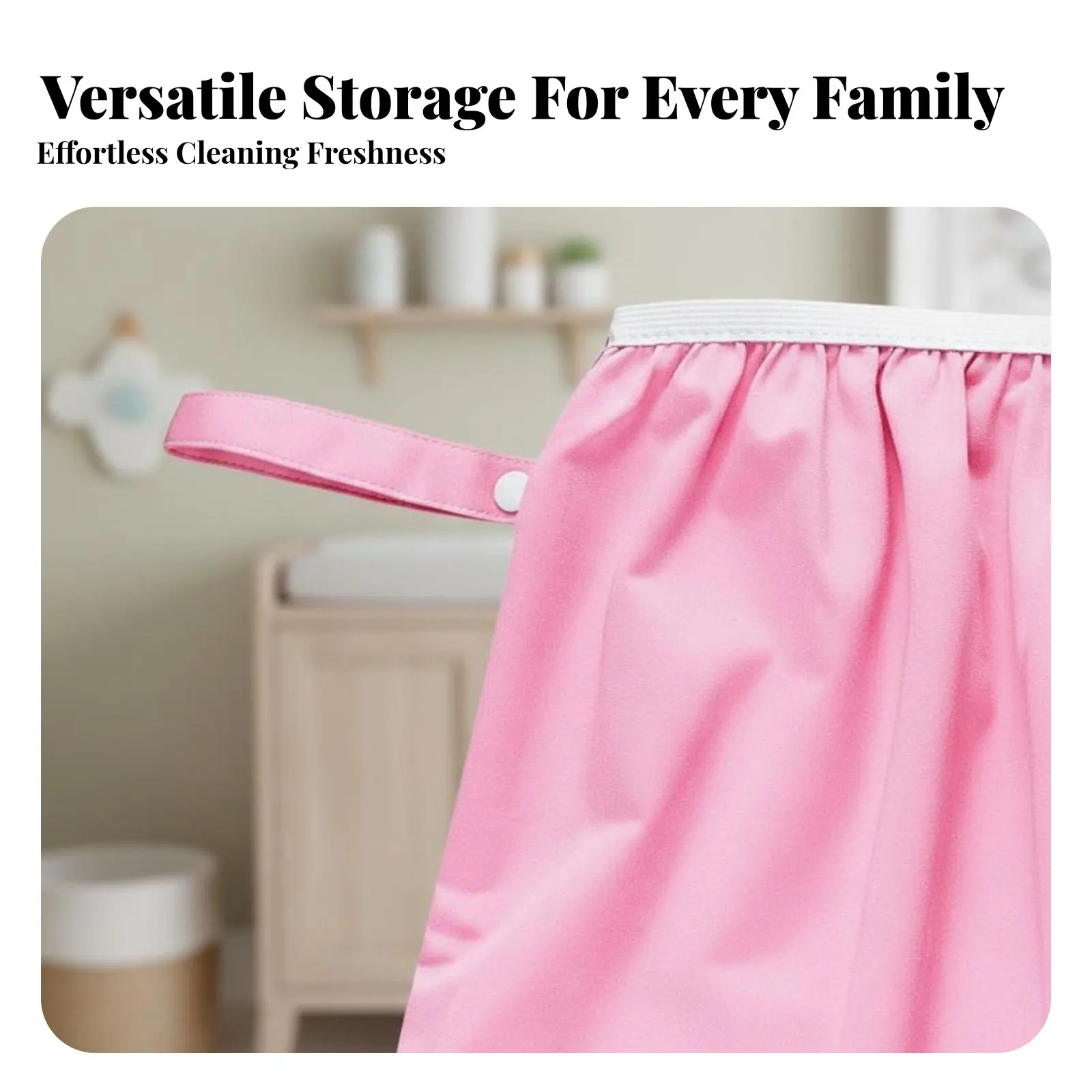 

2 Pieces Hanging Diaper Bag Long-Lasting Reusable Diaper Pail Liner Waterproof Trash Can Liner Odor Locking Elastic Top Garbage