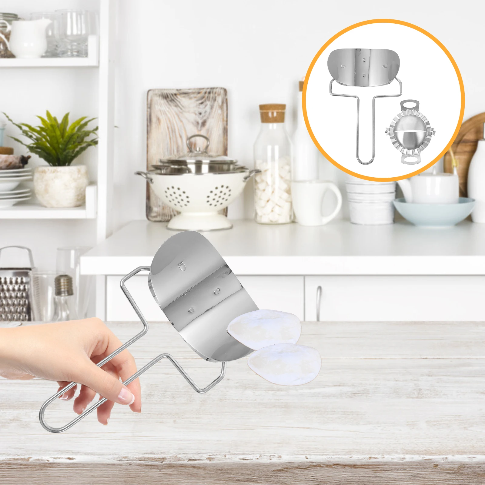 

1 Set Stainless Steel Dumpling Maker Mold Press Wrapper Cutter Tool For Empanada Pie Gadget Baking Accessory