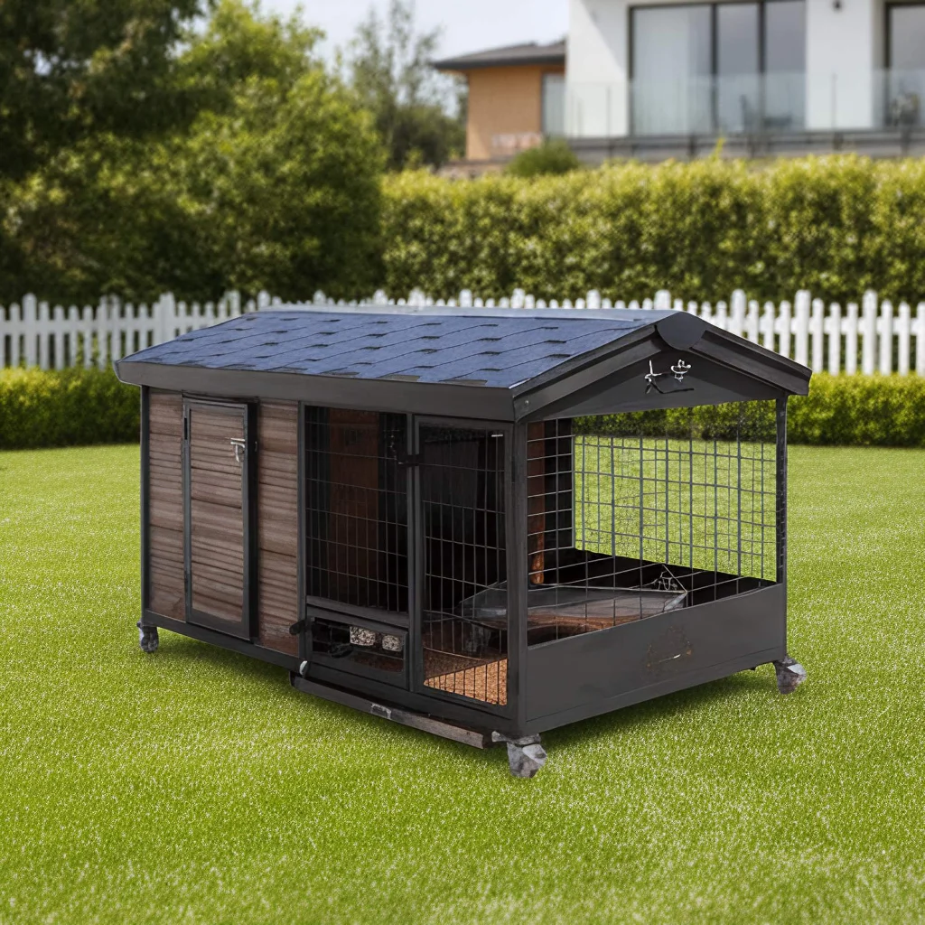 Sustainable Eco Friendly Outdoor Pet House S M L Sizes Durable Weatherproof Dog Kennel for Patio Garden