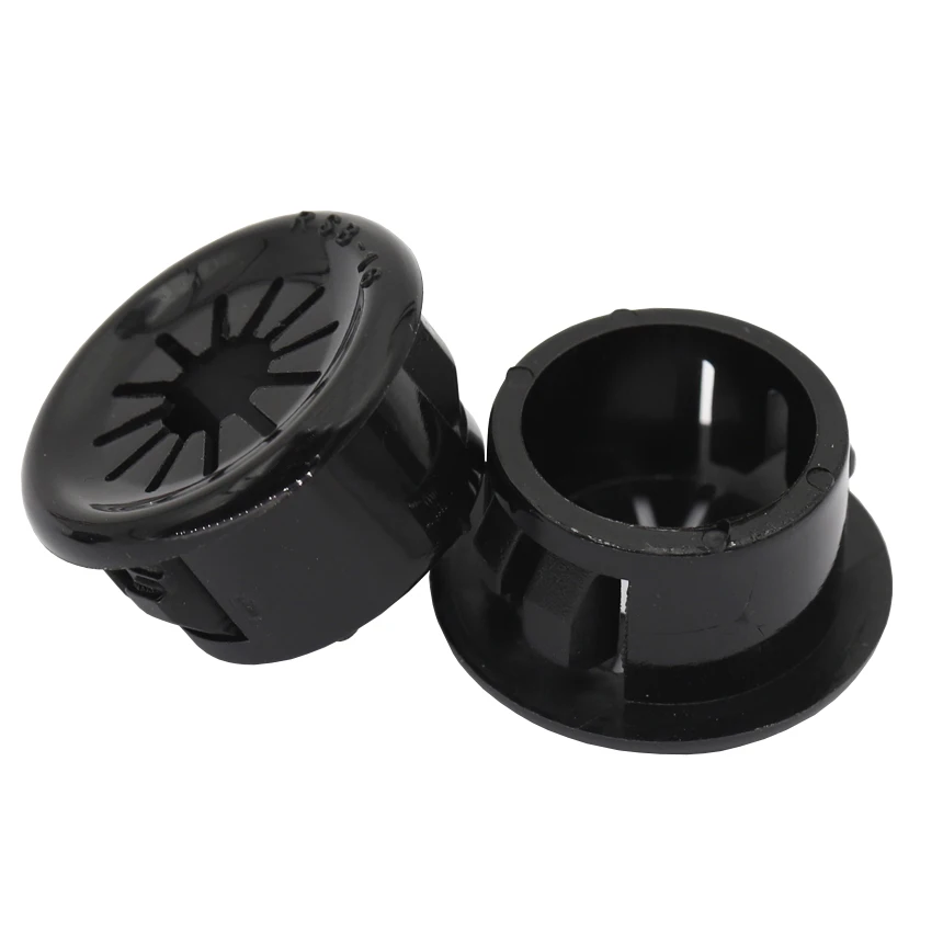 RSB 16-60mm Black Plastic Cable Wire Table Protective Buckle Snap Locking Bushing Petal Retaining Ring Bungs Plug Grommet Cover