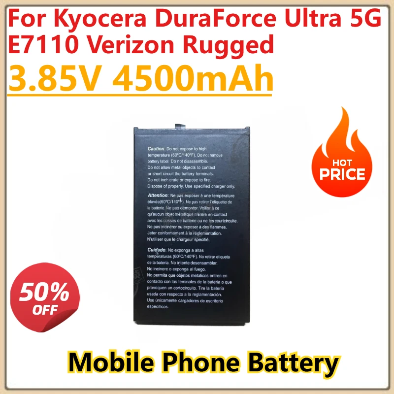 

New 3.85V 4500mAh Battery For Kyocera DuraForce Ultra 5G E7110 Verizon Rugged