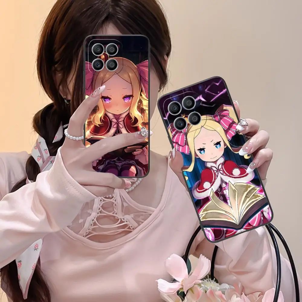 حافظة هاتف محمول ReZero Beatrice لهاتف Honor 90 80 70 60 50 30 20 10 9 8 7 Pro S SE Lite 5G غطاء طباعة ملون غطاء فاخر