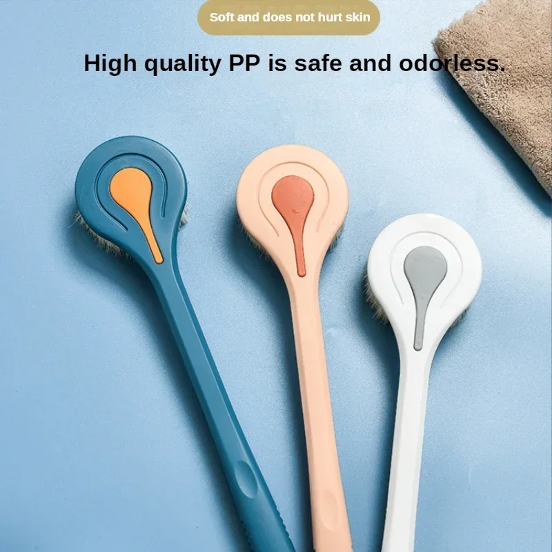 Brosse de bain à poils souples à Long manche, épurateur de dos et exfoliant corporel, Massage de douche, brosse corporelle de salle de bain, 1 pièce