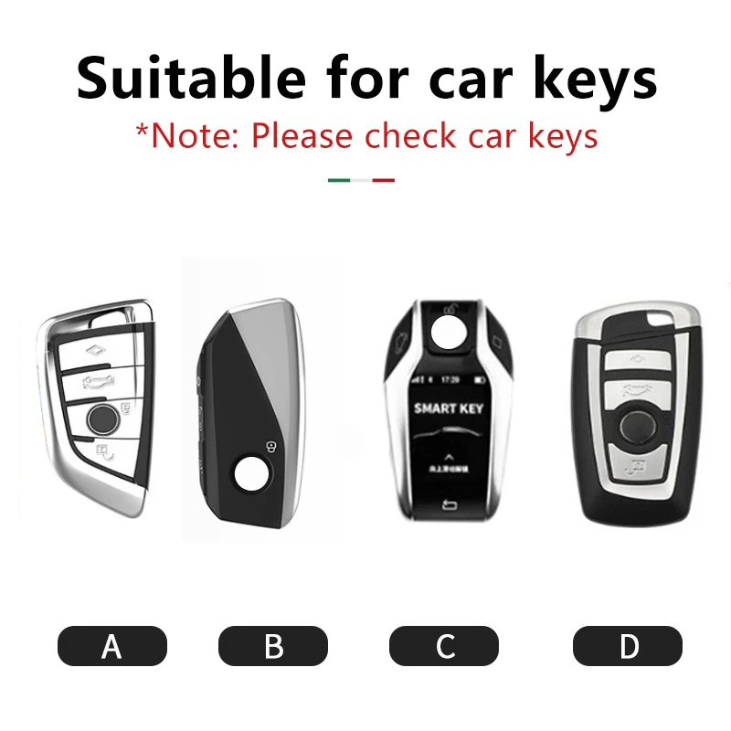 Suede Leather Car Key Case Cover Shell Fob BMW 1/3/4/5/6/7 Series  X1 X2 X3 X5 X6 X7 Alcan tara Keychain Car Accessories