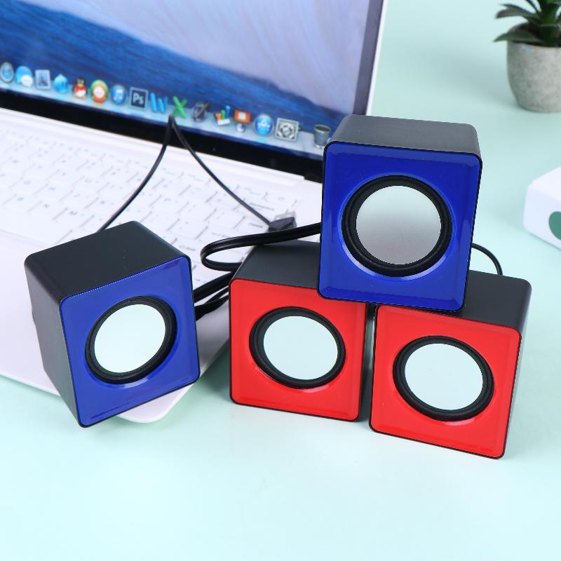  New Sale Stereo Desktop Computer Speakers 2.0 Channel Audio Built In Microphone USB Powered Rich Bass for Home Office Listening
