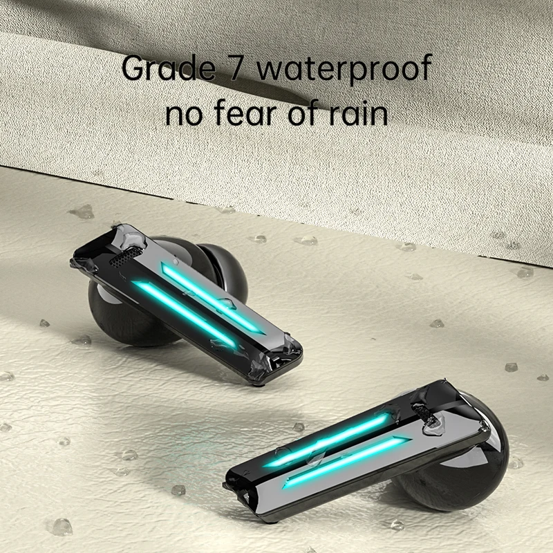 سماعات رأس رياضية مقاومة للماء مزودة بميكروفون ، زمن استجابة منخفض ، Tws داخل الأذن ، سماعات أذن بتحكم باللمس ، سماعة أذن للألعاب ، سماعة رأس ، تأخير منخفض