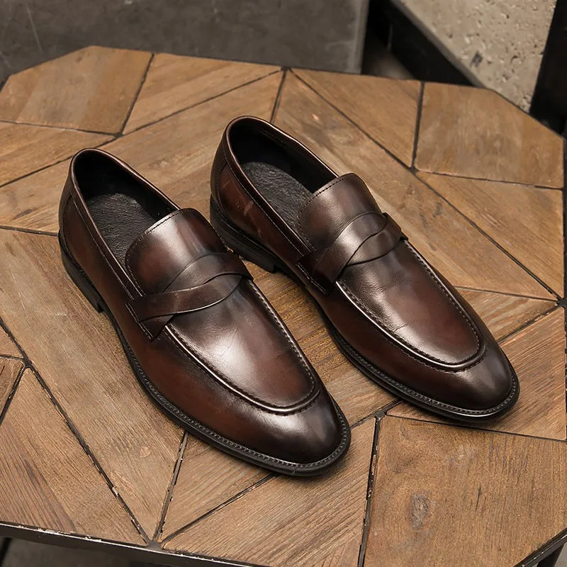 plus size 38-48 designer dress shoes for men wedding loafers black brown formal shoes for men new arrival scarpe uomo eleganti