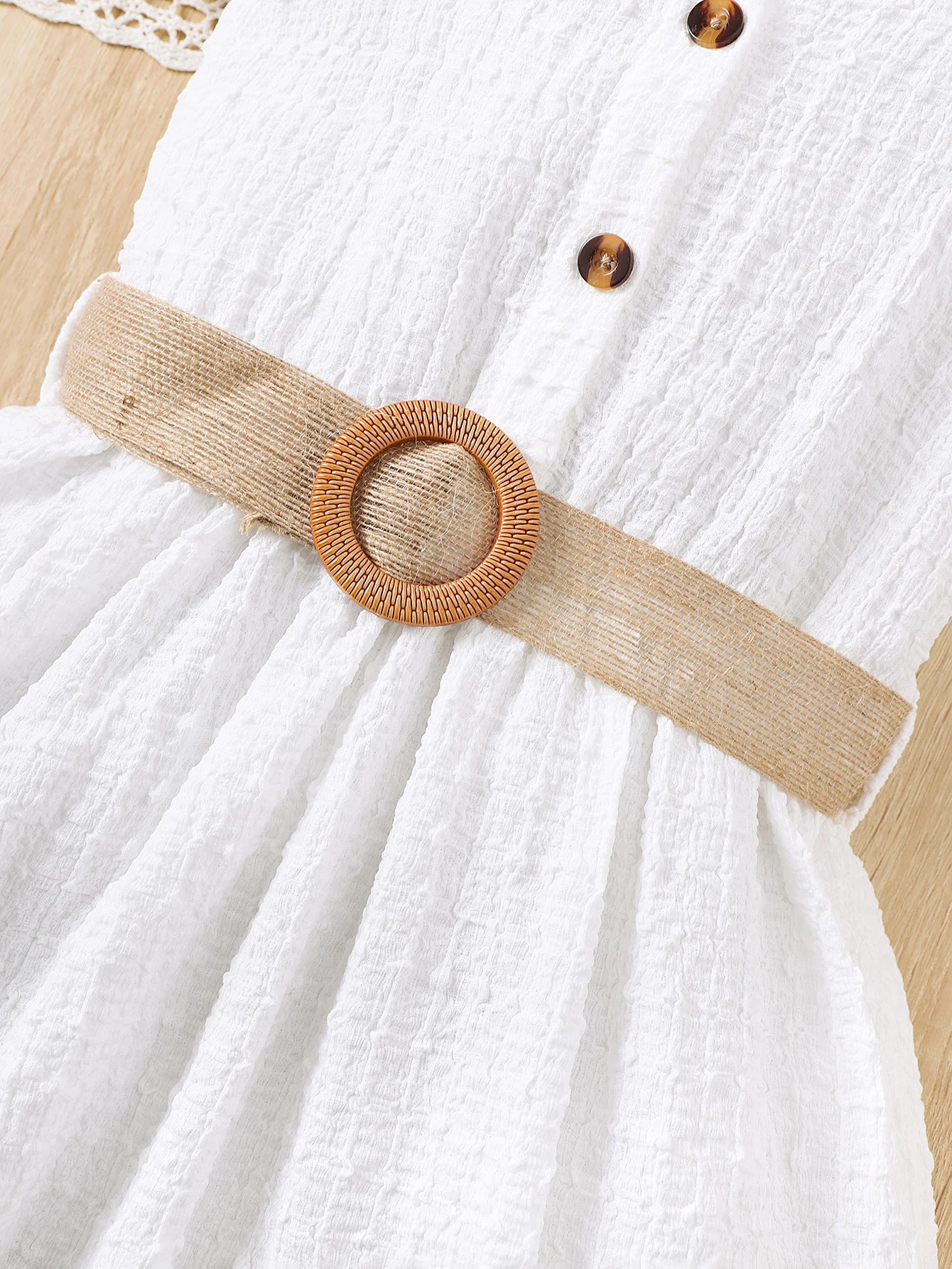 Child Girl Summer Princess Dress Short Sleeved Plain Color Skirt with Belt Banquet Party Daily Clothing for Kids Girl 8-12 Years
