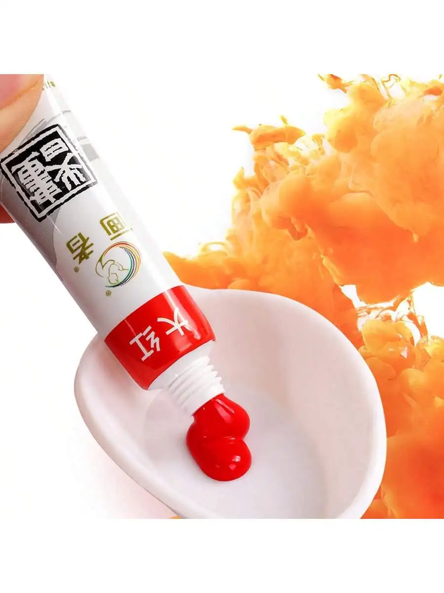 Pigmento per pittura cinese 7/12 colori * 6 ml/0,20 once, 12/18/24/36 colori * 12 ml/0,42 once, adatto per pittura cinese, pittura ad acquerello