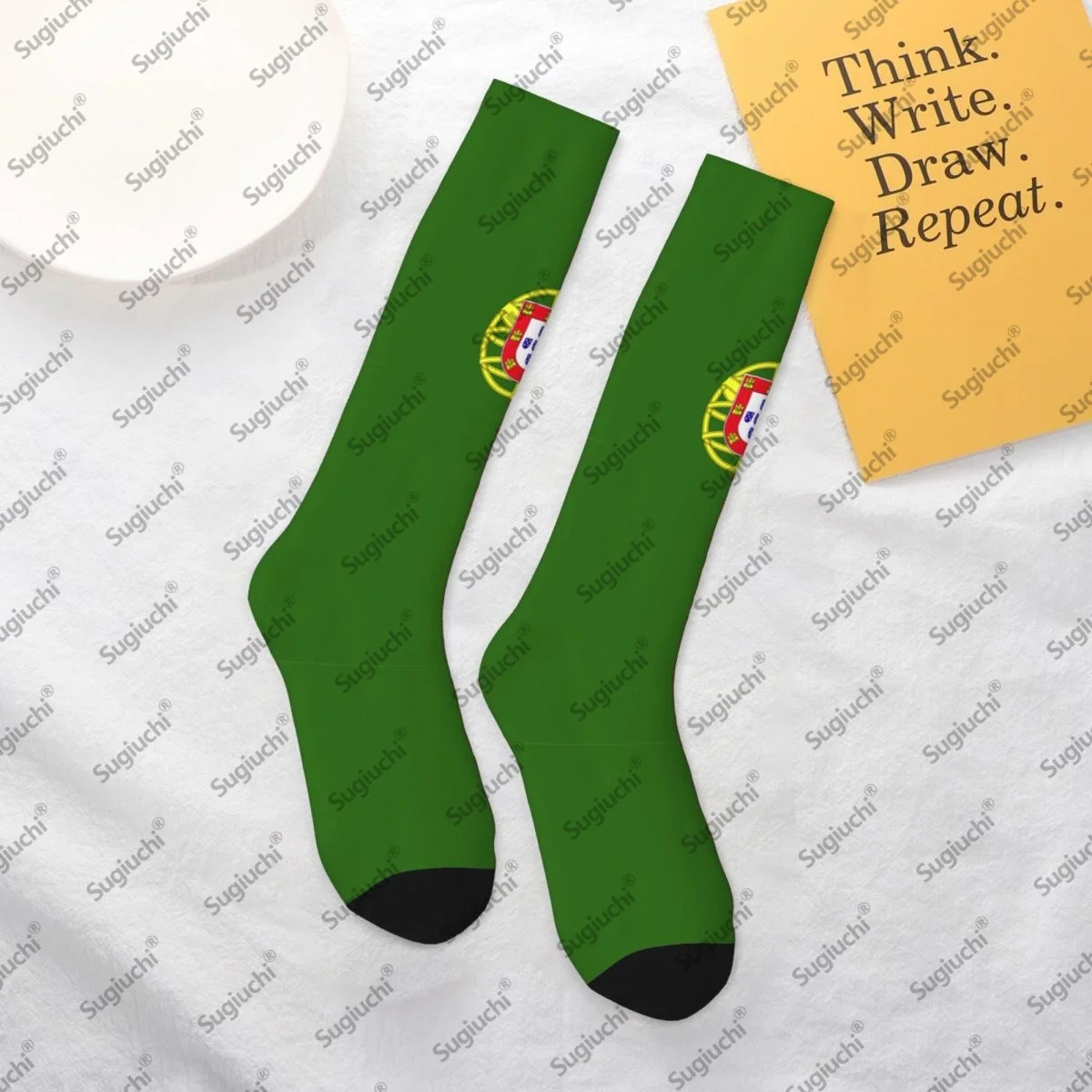 

2025 Portugal Flag Polyester 3D Printed Socks Men Women Casual High Quality Unisex Kawaii Socks Street Skateboard Socks