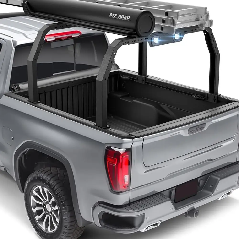 

Adjustable 27-30" High Truck Ladder Bed Racks Compatible with Tacoma/Tundra/Ram 1500/ Silverado & Sierra 1500/ F150/Gladiator JT