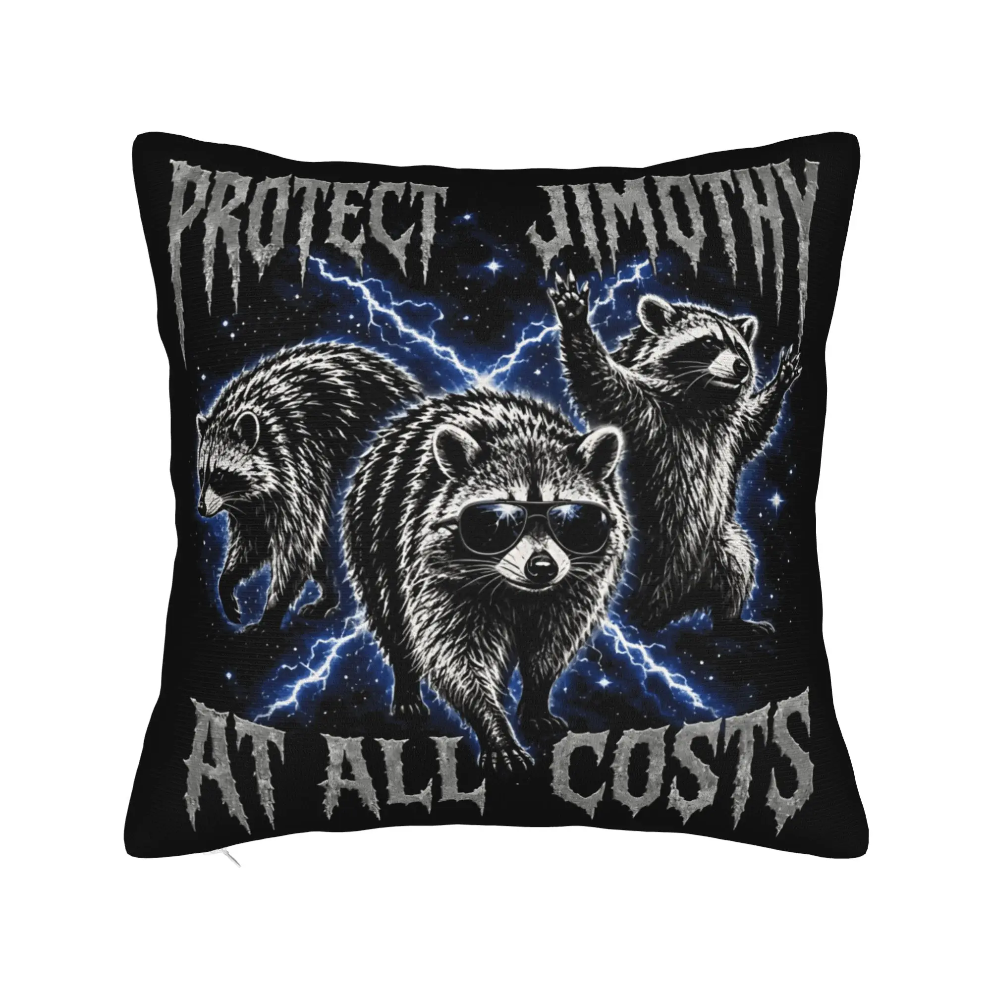 Jimothy Viral Raccoon Bootleg Graphic Pillow Case  Morden Pillow Cover Custom Pillowcases For Sofa Home Decoration