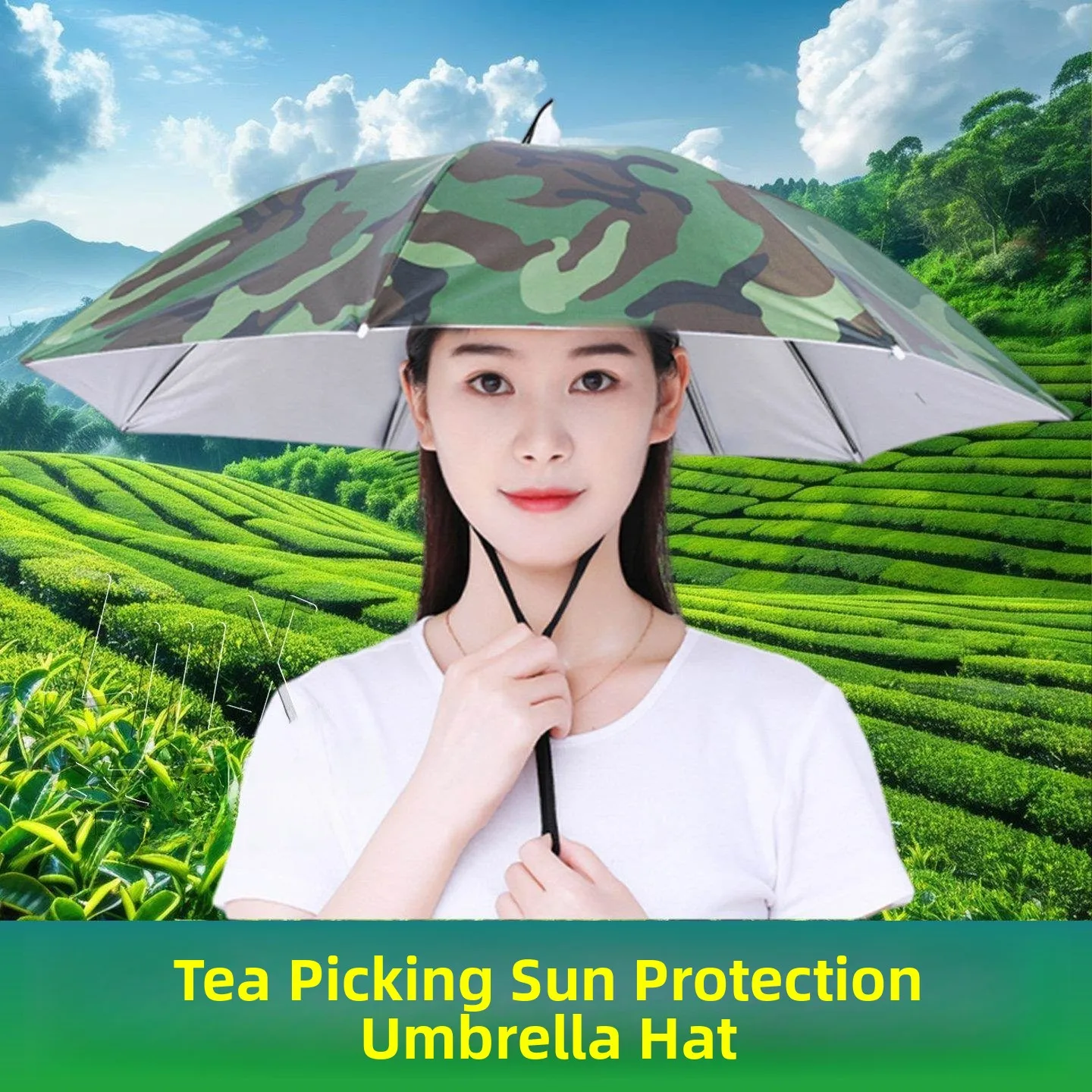 

Outdoor Fishing Hat Sunshade Tea Picking Special Equipment Breathable Headwear Umbrella Cap Sun Protection Fishing Straw Hat