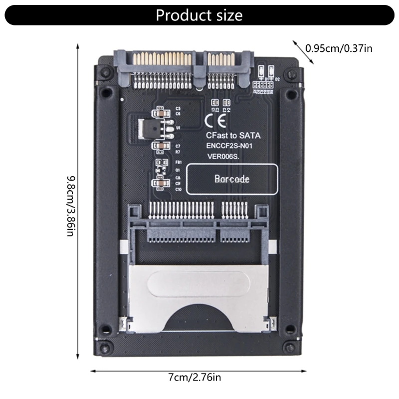 Карта адаптера жесткого диска CFast to SATA3.0 SATA3.0, 22-контактный адаптер для карты CFast, 2,5-дюймовый разъем SSD HDD, карт