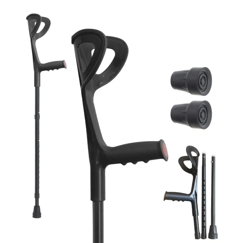 

Forearm Canes Lightweight Arm Crutch Adjustable Ergonomic Comfortable on Wrist Non Skid Rubber Tips
