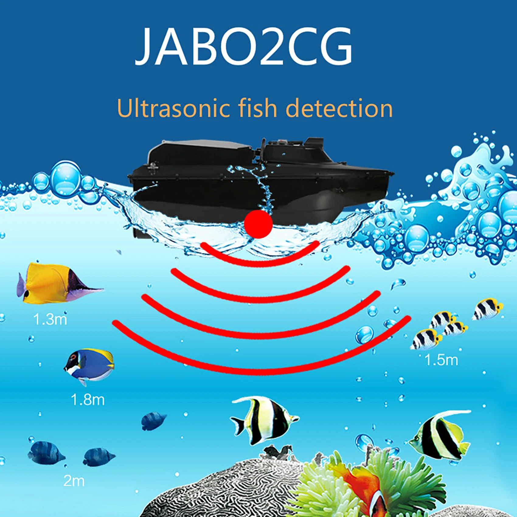 German, Russian, American Warehouses JABO2CG GPS Auto Navigation Fish Finder Bait Boat 16 Points in 11 Languages