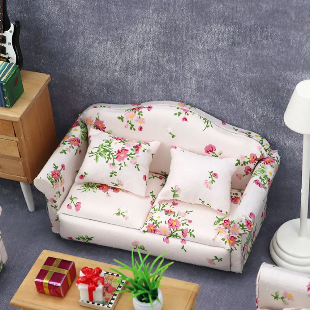 

Миниатюрный декоративный диванчик для детской игровой комнаты: мебель для кукольного домика, гостиной, спальни, игрушечный декор