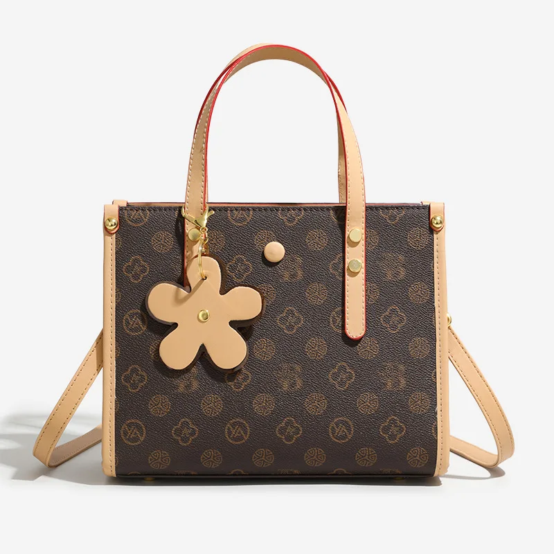 حقيبة يد مطبوعة لعام 2025، محفظة كتف كلاسيكية للنساء، حقيبة كروس واسعة بمقبض علوي، حقيبة فاخرة من النهار إلى الليل، حبال مزخرفة