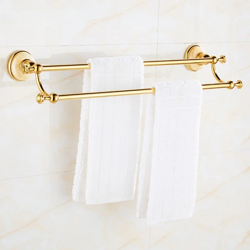 Brass Jade Toilet Brush Holder Bathroom Shelf Gold Paper Holder Towel Bar Soap Holder Towel Rack Towel Hook Bathroom Hardware - view 5