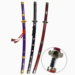 72cm Anime Cosplay Roronoa Zoro Katana Sword PU Yama Black Sword Role Playing Aki Mizu Samurai One Piece Party boy Gifts model