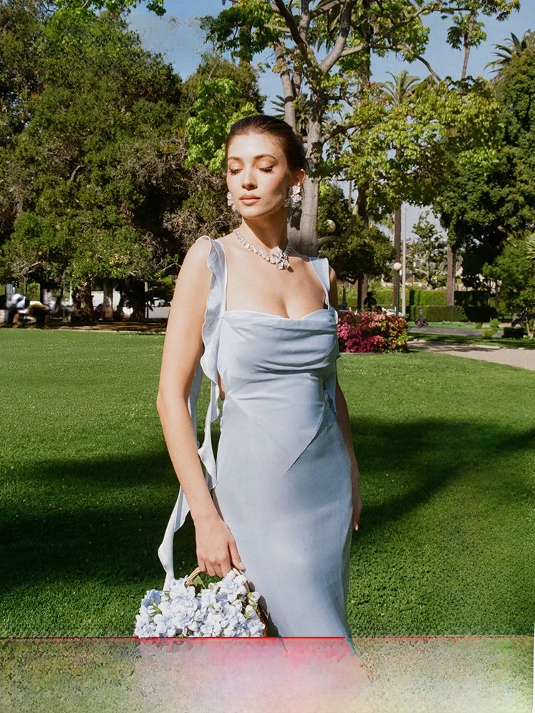 

Новое атласное платье Nana Jacqueline для женщин: летнее, весеннее, осеннее, зимнее, с завышенной талией, для дня рождения, вечеринки, бала