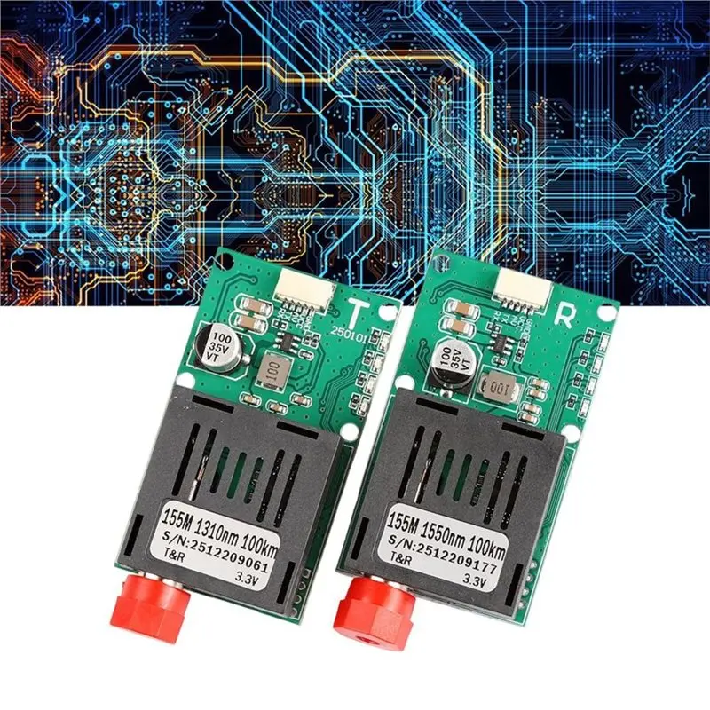 Reliable-AV/VCC/GND FC Interface 100KM TTL Optical Transceiver Module TX RX Fiber Transceiver Optical Terminal Equipment,AV/VCC/