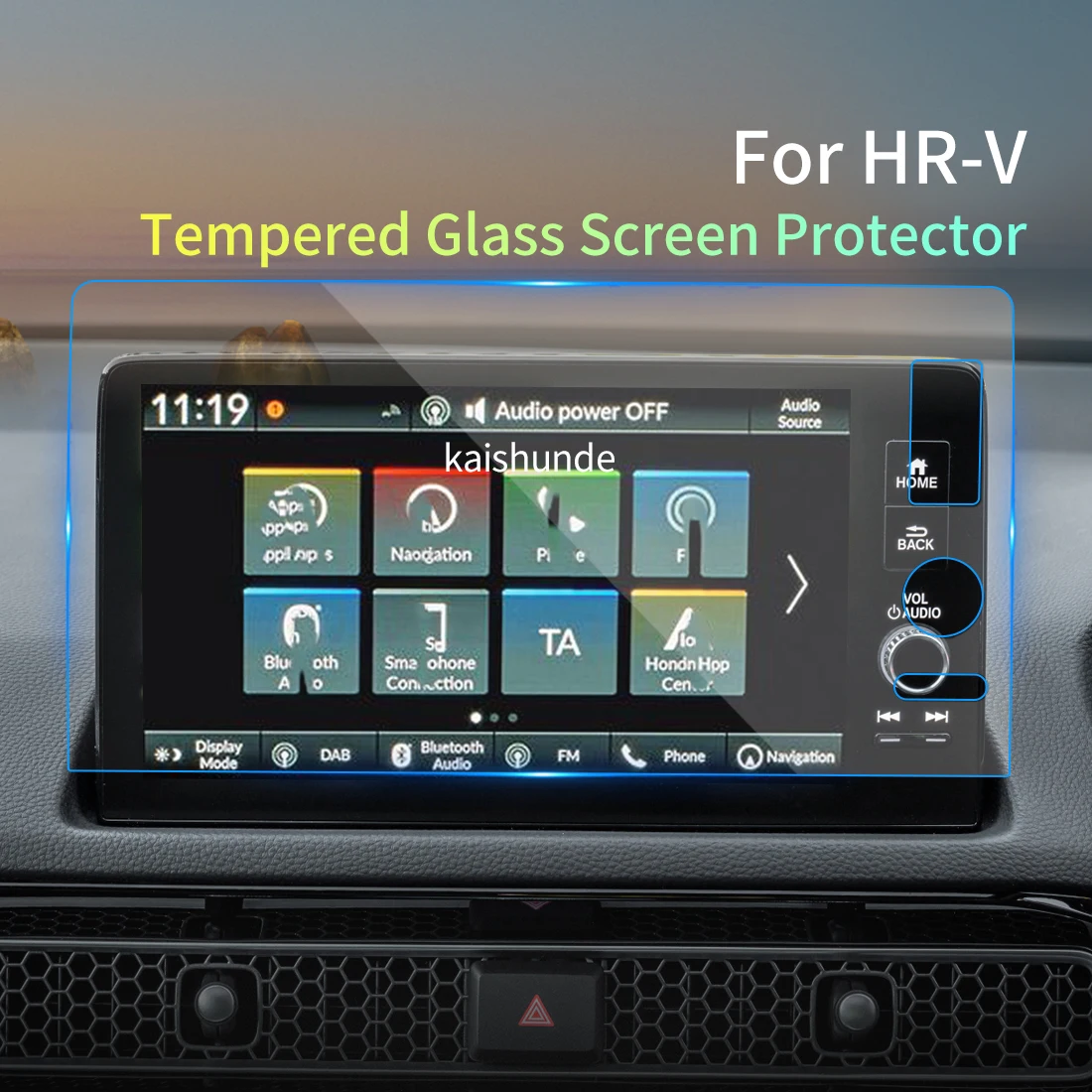 For HONDA HR-V RHD 2023 Screen Protector Tempered Glass Protective Film Carplay Panel Media Video Car Auto Interior Accessories