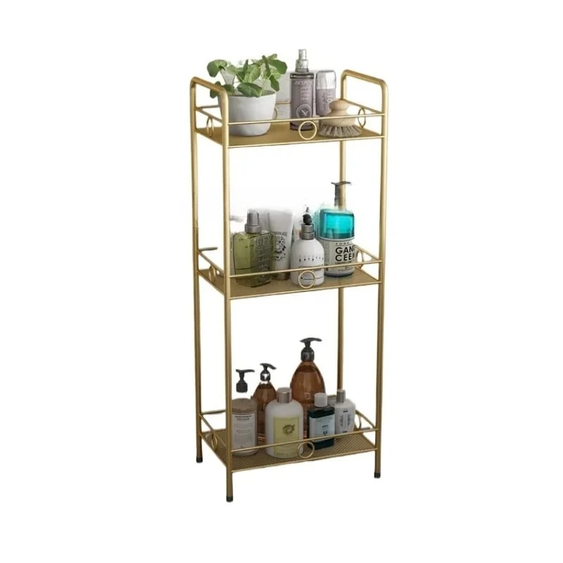 

XL bathroom storage rack floor-to-ceiling multi-functional storage basket rack