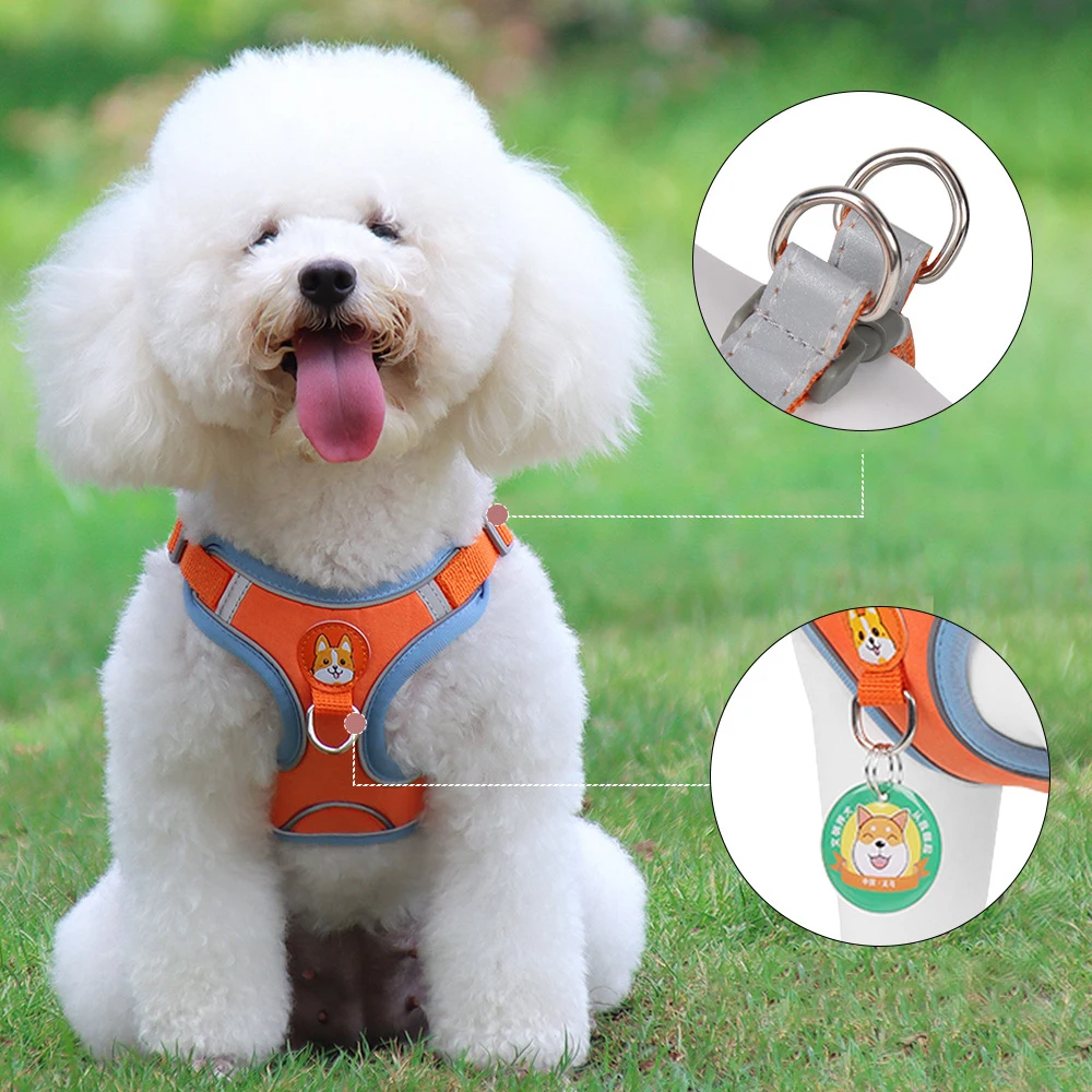 Pet Harness Dog Leash Pomeranian Puppy Cat Harness Vest Reflective Walking Lead Leash Adjustable Rope for Small Dogs Chihuahua