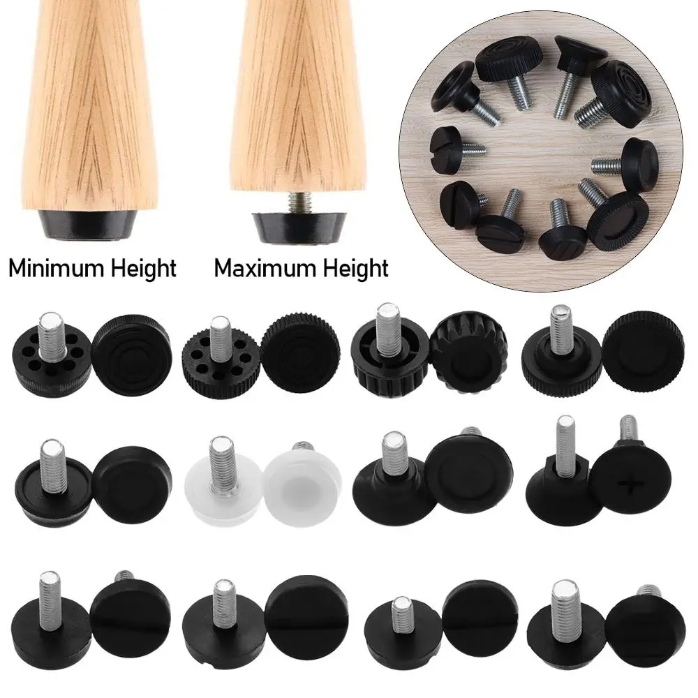 رافعة أساسية قابلة للتعديل مانعة للانزلاق ، تسوية أرجل الطاولة ، مستوى أقدام الأثاث ، تسوية لولبية ، مسمار ملولب ، وسادة 10