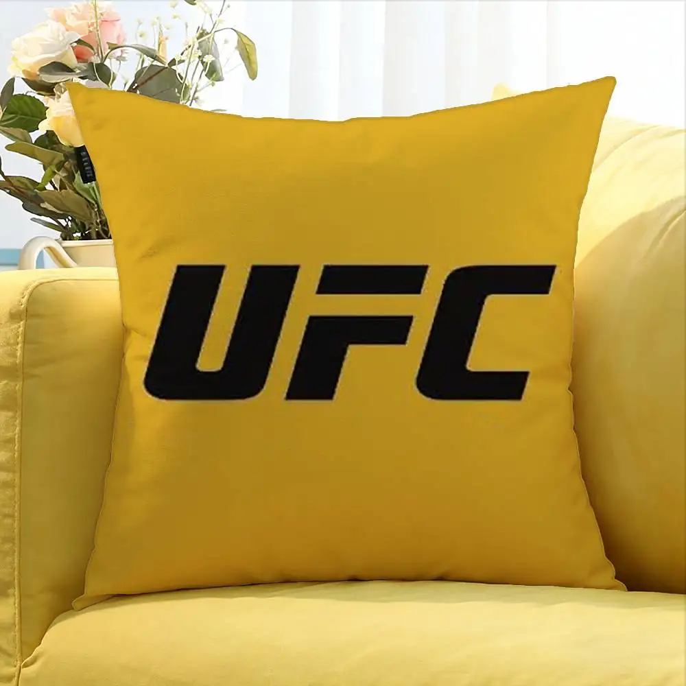 UFC Logo F-Fighting  Various Sizes Square Pillow Case For Car Home Bedchamber Decor