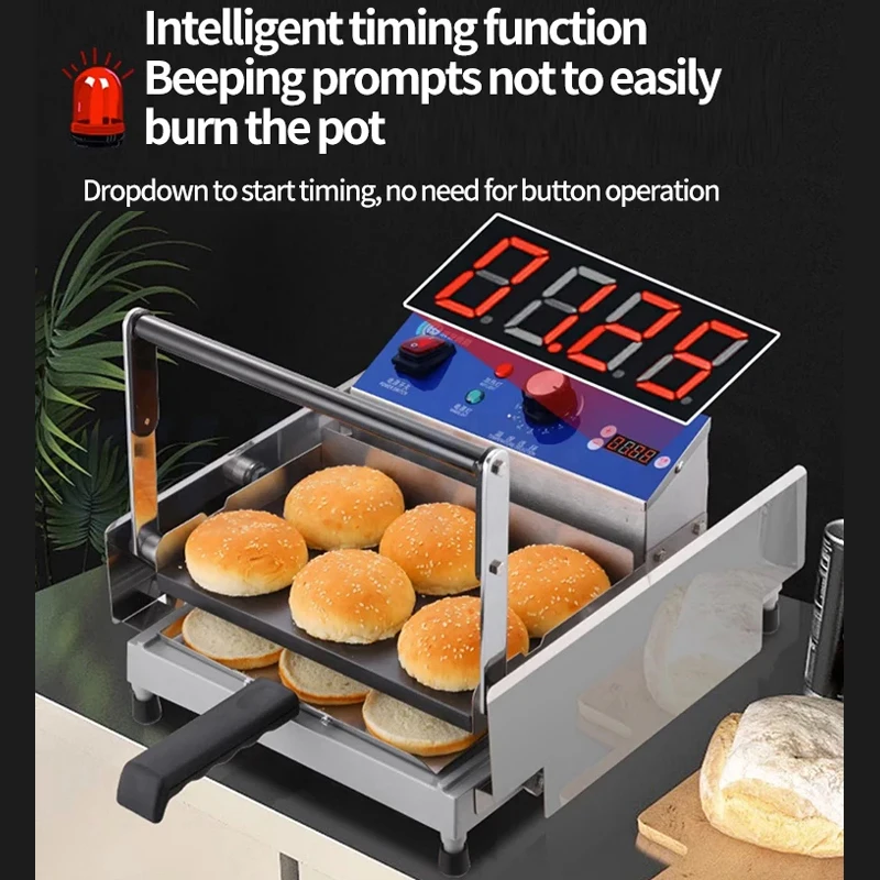 

PBOBP Commercial Fully Automatic Bread Embryo Heating Machine Toaster Hamburger Heated Fried Chicken Shop Street Food Equipment