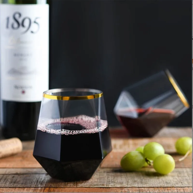 Copas de vino de plástico reutilizables para boda, vasos de champán resistentes a caídas, 360ml, 1 unidad, nuevo y de alta calidad