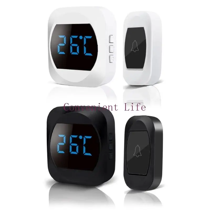 جرس الباب اللاسلكي L1EE EU مع شاشة كبيرة 38 نغمة و4 مستويات صوت جرس الباب المنزلي