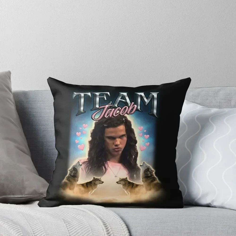 

Team Jacob Cursed Fan Collage Throw Pillow christmas pillowcases Sofas Covers Elastic Cover For Sofa pillow