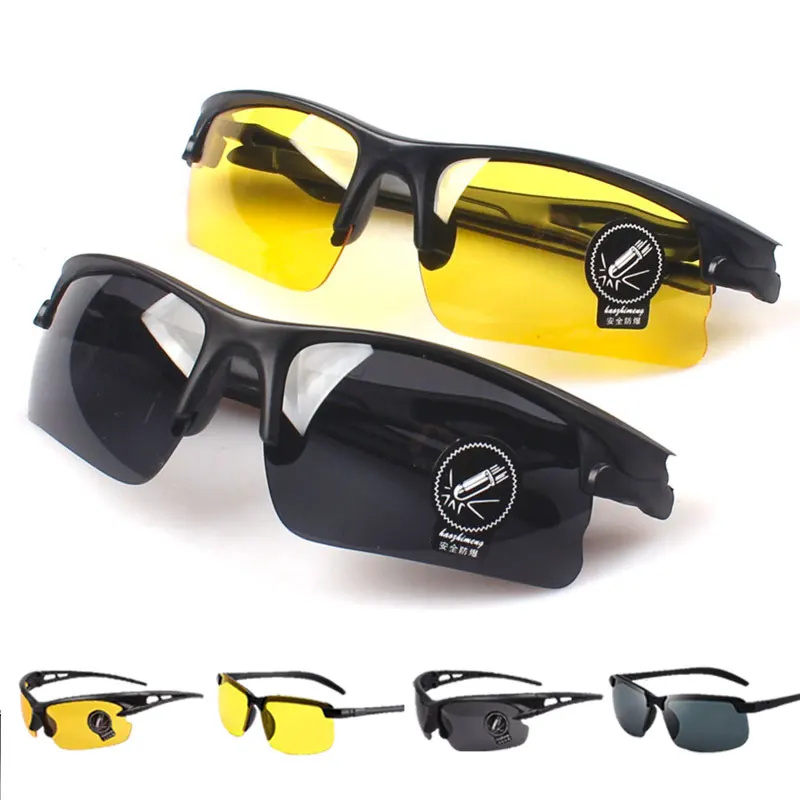 Men Night Vision Glasses Outdoor Cycling Glasses Black Frame Goggles Wholesale Women Driver Night Glasses Fashion Glasses Yellow