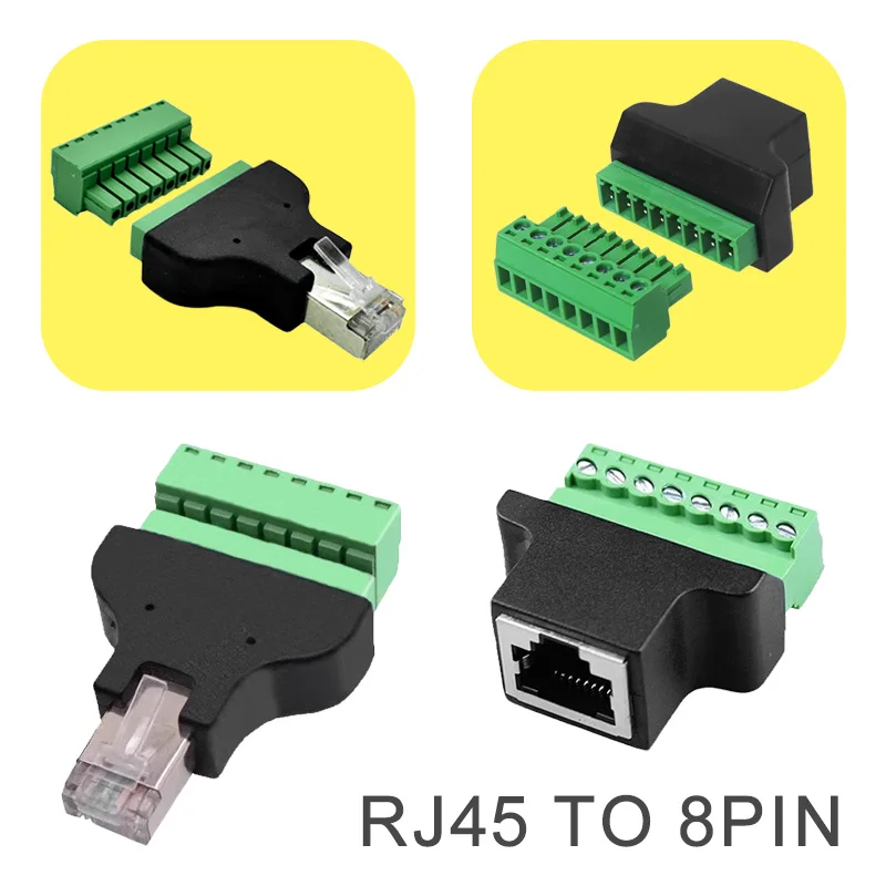RJ45 Female To 8 Pi…