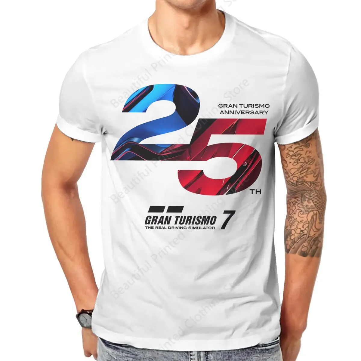 

Men Women Casual Breathable T-shirt Gran Turismo Racing Game Funny Printing T-shirts Fashion Loose Tops Street Short Sleeve