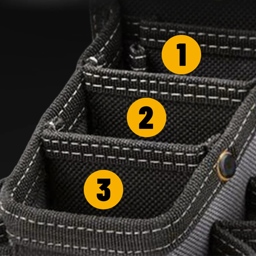 TOUGHBUILT Technicien 10 Poudres de poche Grandes 14 poches et boucle 3 Étui réglable 6 Tournevis SnDP-fit TB-CT-36-L10