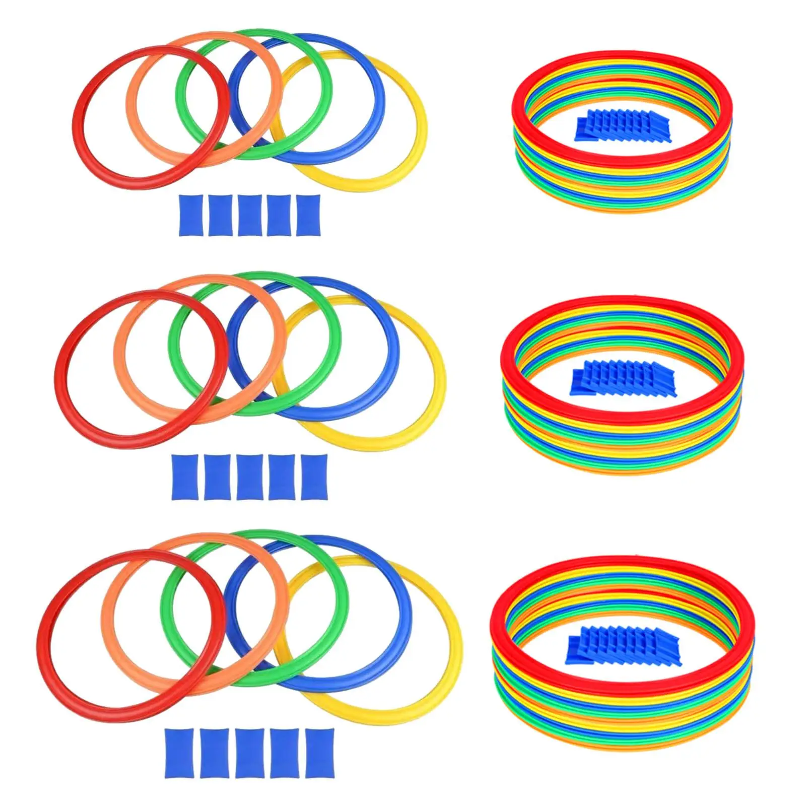 Connectable Rings for Hopscotch Play Ages 3+ Outdoor Jumping Activity