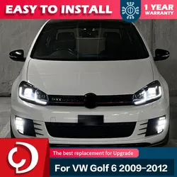 Car Styling Head Lamp for VW Golf 6 Headlights 2009-2012 LED Upgrade 7.5 Design DRL Signal Lamp  Auto Accessories