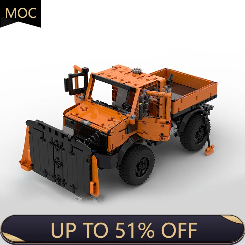 

1266 Parts MOC City Engineering Heavy Snowplow Truck Model Technology Building Blocks Creative Kids Toys Surprise Birthday Gifts