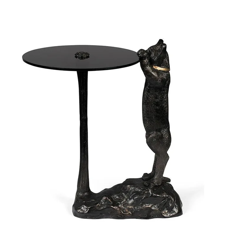 Corner side few home hotel model room fiberglass coffee table